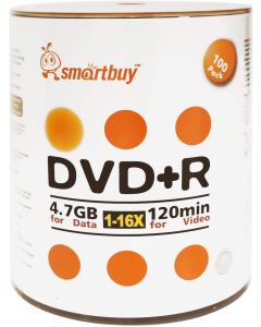 Smart Buy 200 Pack DVD+R 4.7gb 16x Logo Blank Data Video Movie Recordable Disc, 200 Disc 200pk